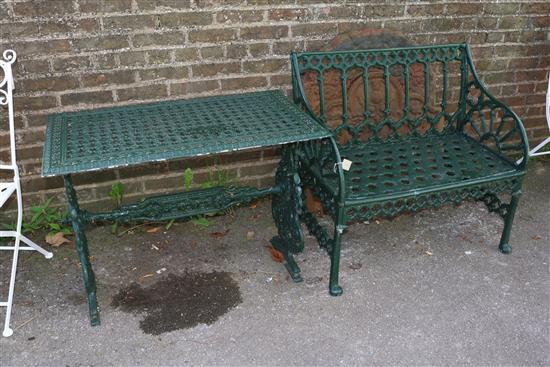 Garden bench & table